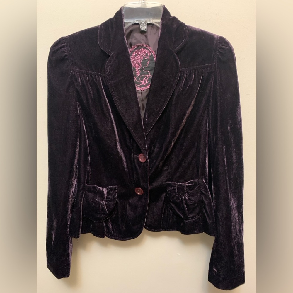 BANDOLERA Italian Velvet Purple Women's Jacket